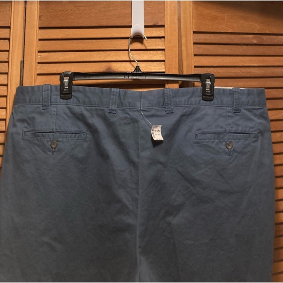 St. Johnsbury Blue Straight Fit Flat Front Chino Pants - Picture 4 of 13
